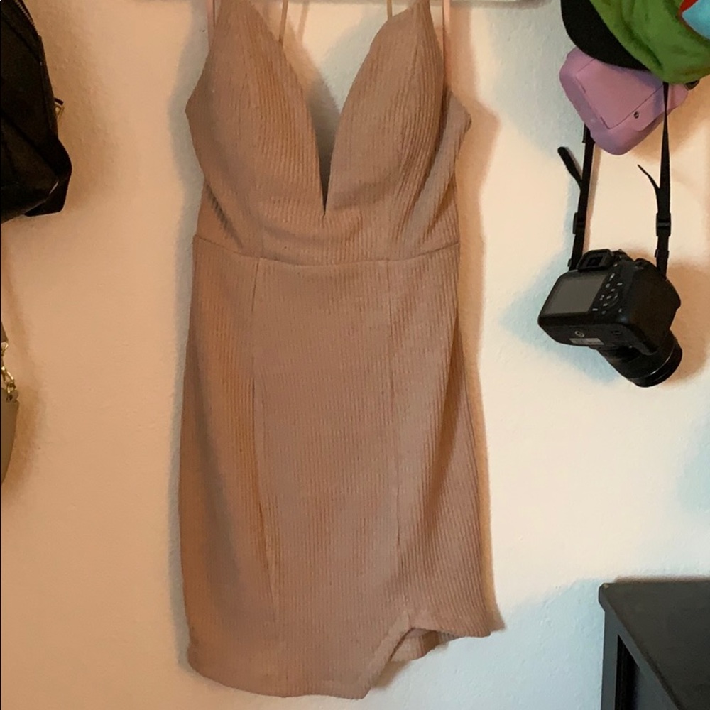 COPY - Knit mini dress. Baby pink